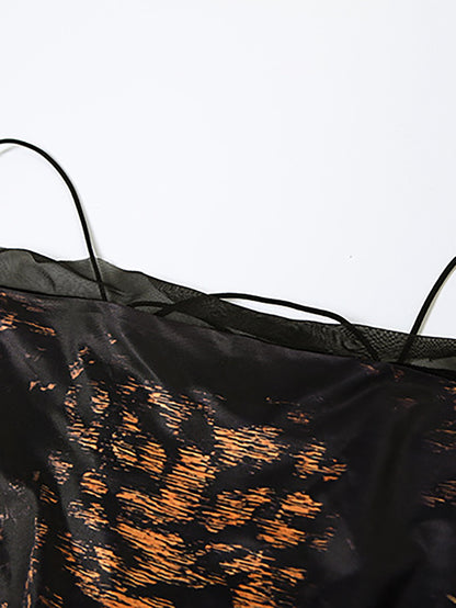 Leopard Lace Patchwork Dress