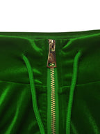 Zipper Jacket Wide Leg Pants Set
