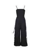 Spaghetti Strap Cargo Wide Leg Jumpsuit