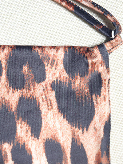 Asymmetrical Leopard Halter Neck Dress