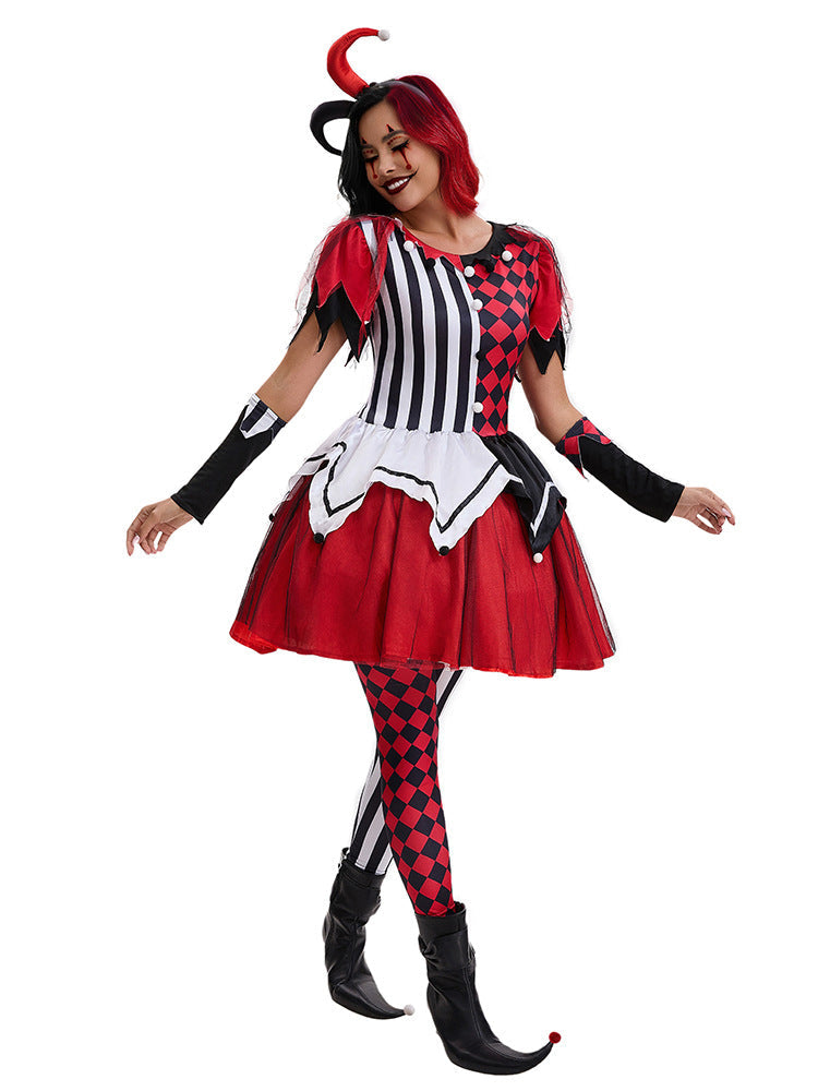 Halloween Costume Clown Cosplay Dress