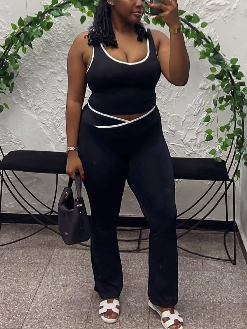 Tank Top Flare Yoga Pants Set