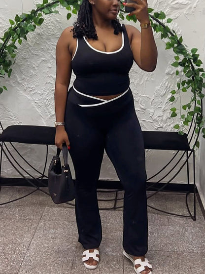 Tank Top Flare Yoga Pants Set