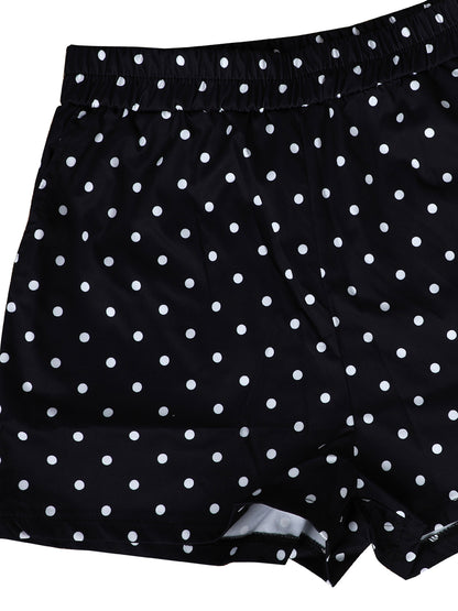 Polka Dot Jacket Shorts Set
