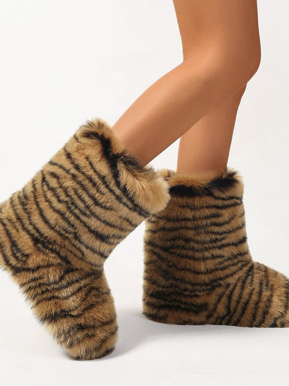 Y2K Furry Mid-Calf Winter Boots