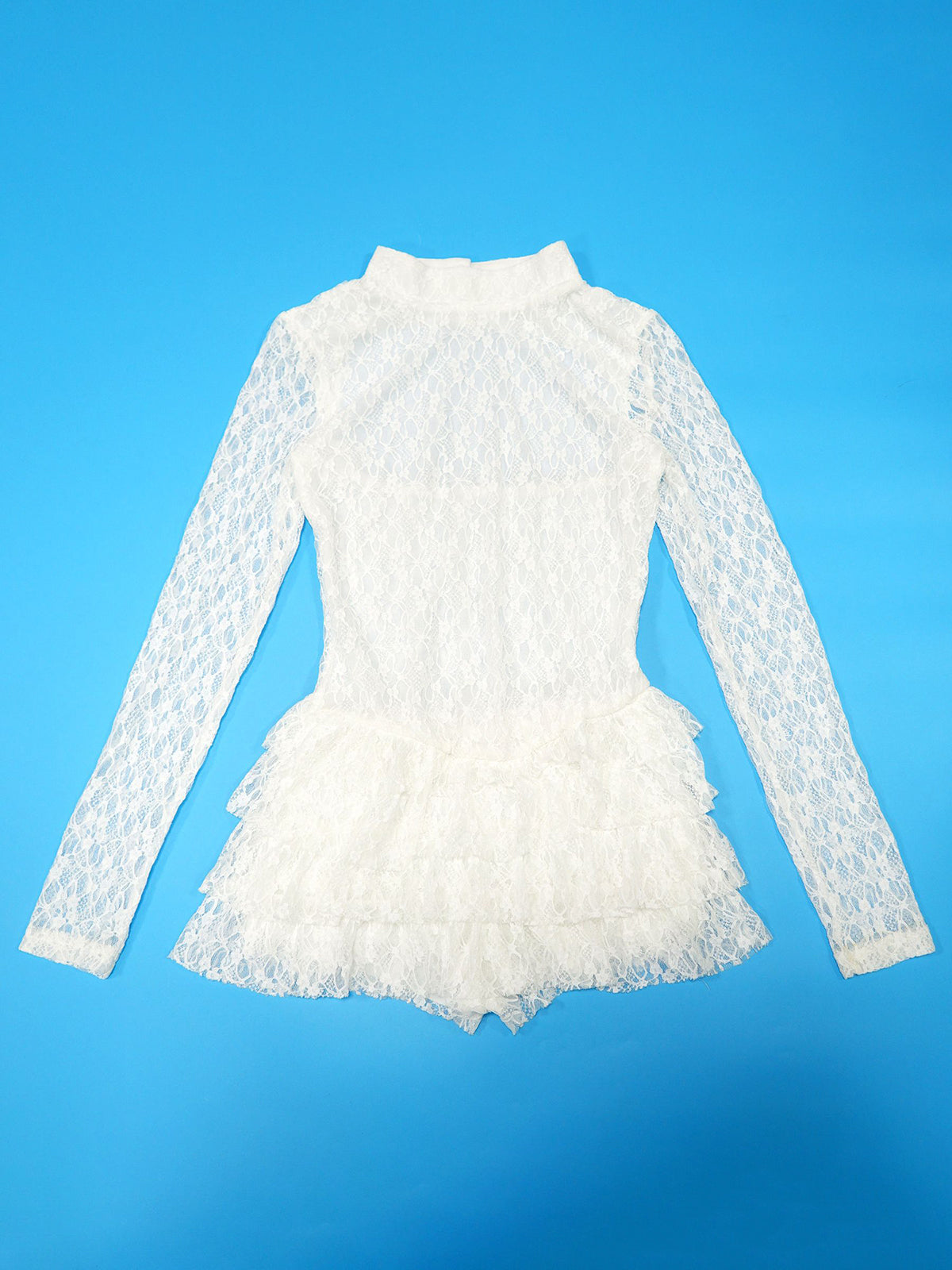 Lace Ballet Tulle Backless Romper