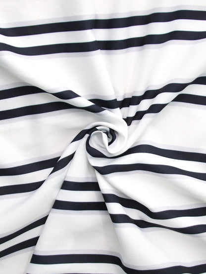 Collar Stripe Plus Size Shirt Dress