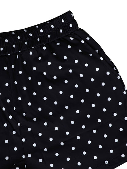 Polka Dot Jacket Shorts Set