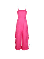 Spaghetti Strap Cargo Wide Leg Jumpsuit