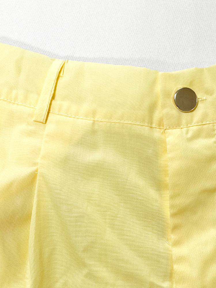 Lapel Shirt Shorts Sets