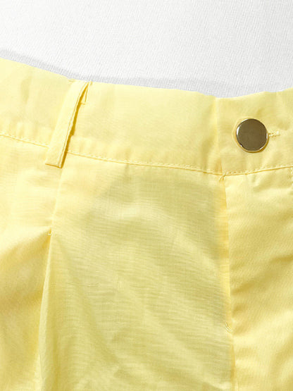 Lapel Shirt Shorts Sets