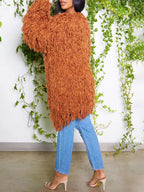 Crochet Fringe Knit Cardigan