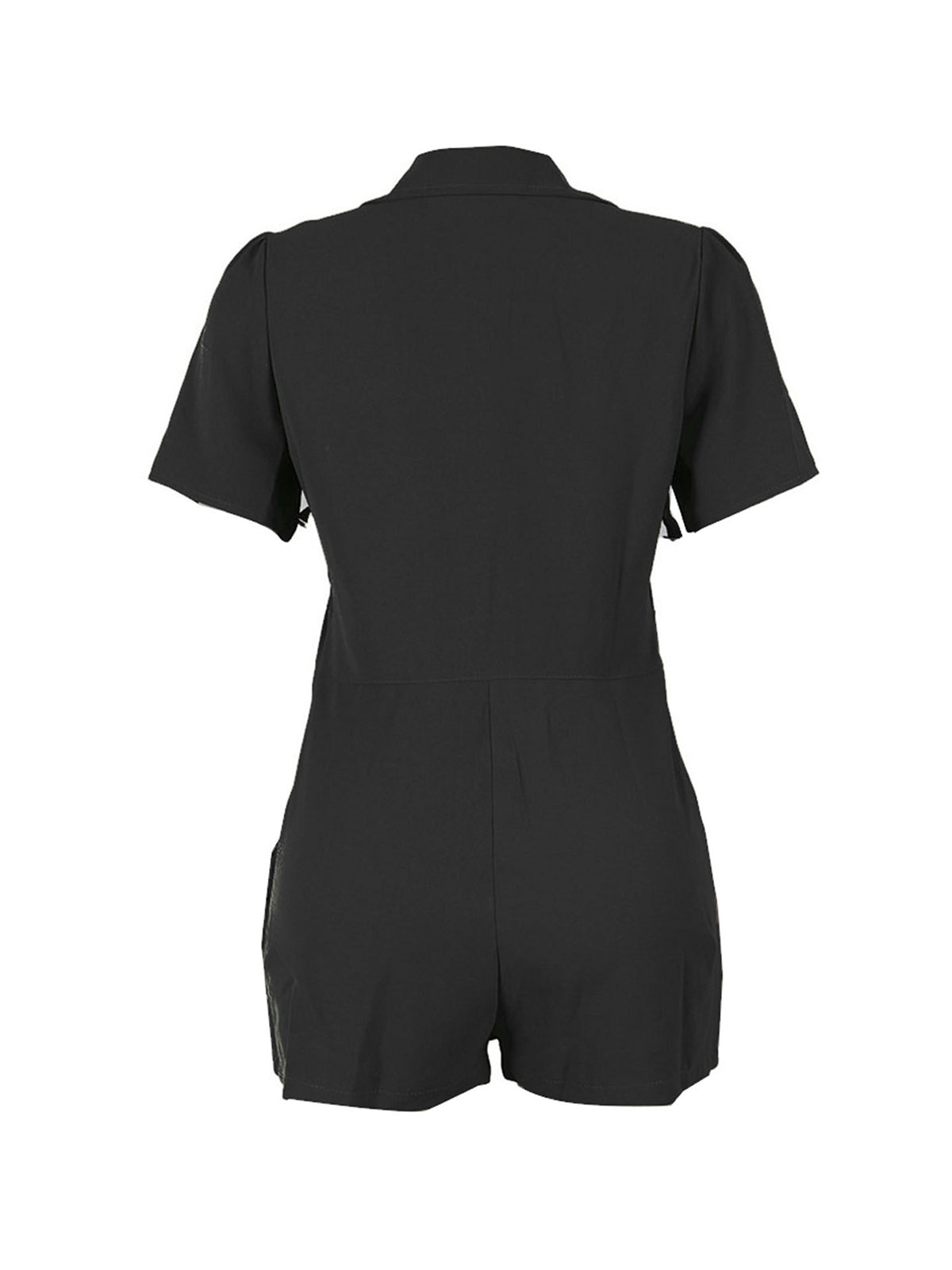 Short Sleeve Zip Utility Cargo Romper