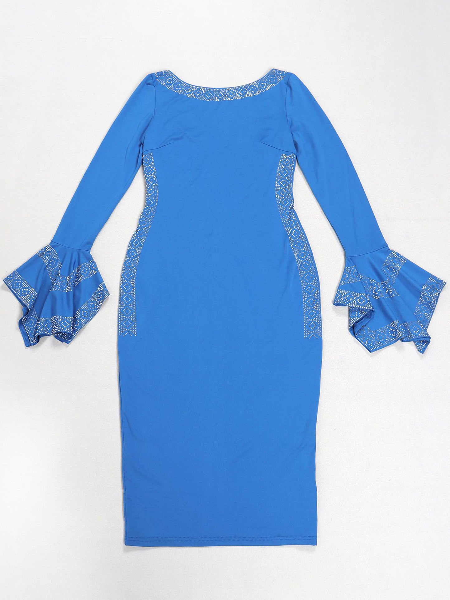 Rhinestone Bodycon Backless Dress