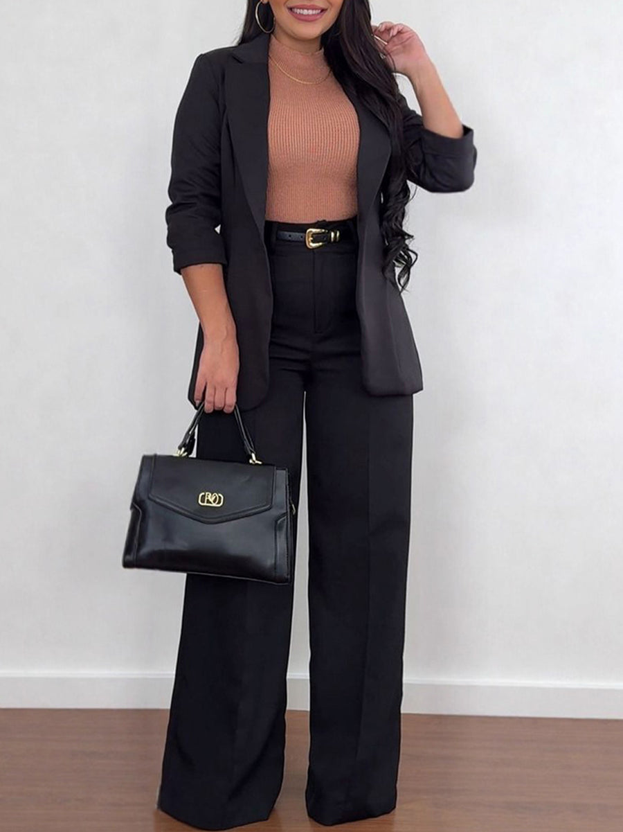 High Waist Straight Leg Pants