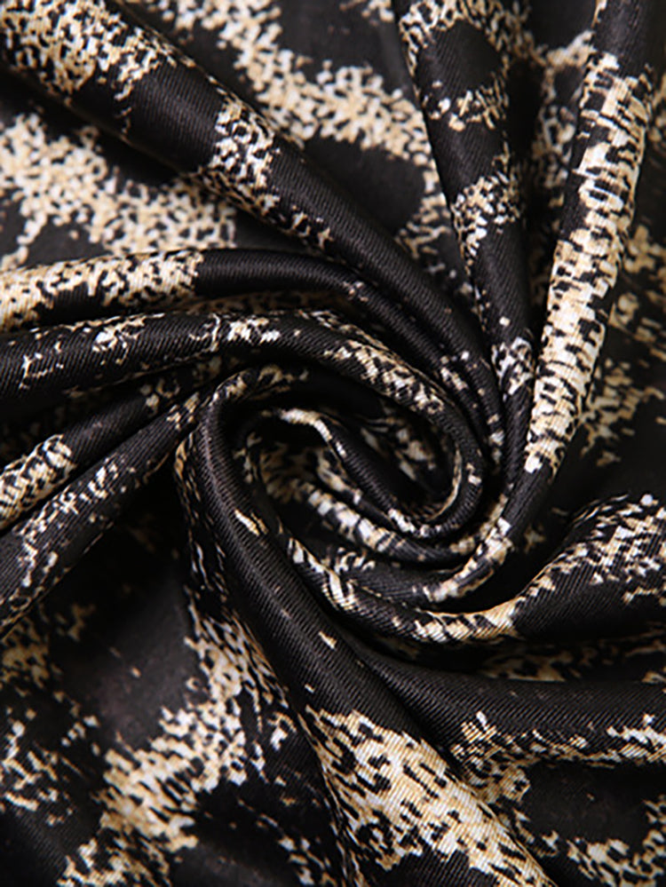 Leopard Lace Patchwork Dress