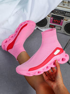 Plus Size Knit Slip-On Sock Sneakers