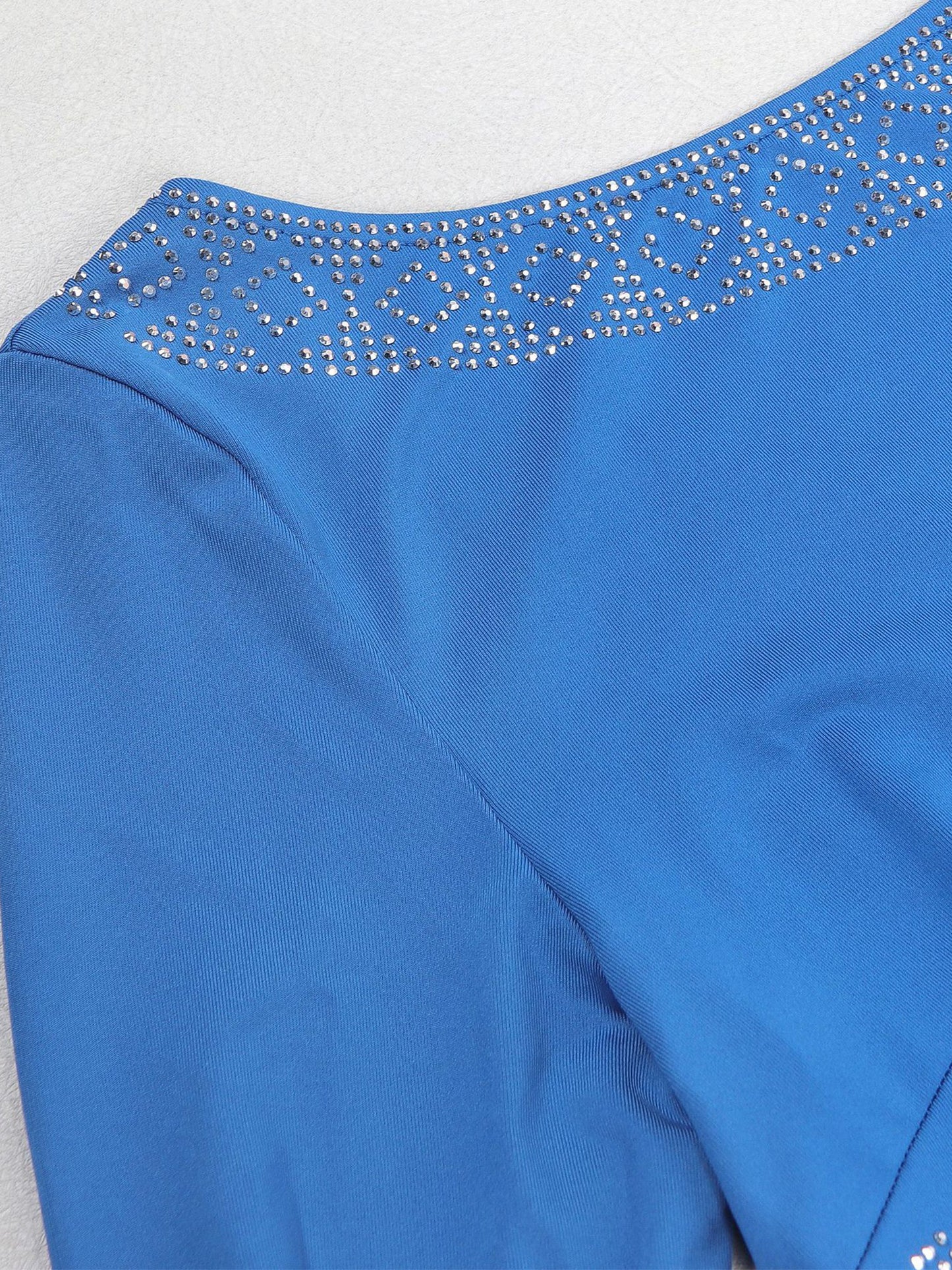 Rhinestone Bodycon Backless Dress