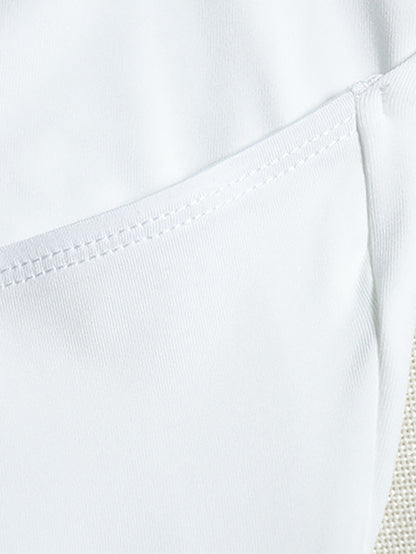 Elegant Halter Neck Solid Color Dress