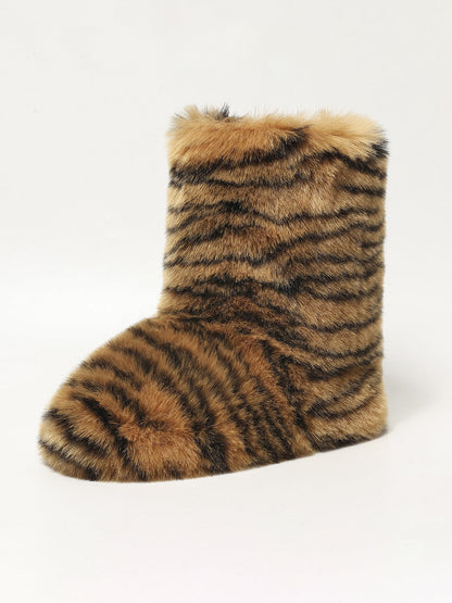 Y2K Furry Mid-Calf Winter Boots