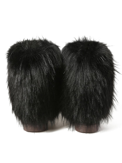 Y2K Fur Platform Mid-Calf Winter Boots