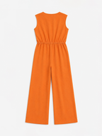Elegant Wrap Waist Wide Leg Jumpsuit