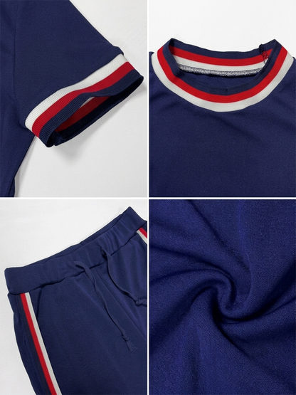 Stripe Top Pants Set