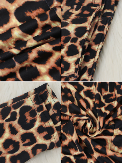 Conjuntos de chaqueta estampada de dos piezas y medias altas sin pies