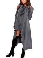 Asymmetric Long Sleeve Sweatshirts Tunic Top