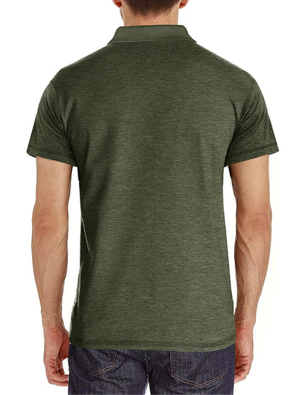 Polo de manga corta para hombre con bolsillo