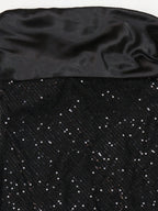 Strapless Bow Tie Back Sequin Maxi Dress