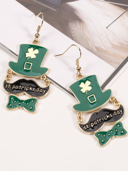 St Patrick's Day Clover Beer Earrings