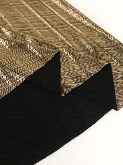 One-Shoulder Glitter Pleated Maxi Dress