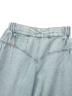 Two Pieces Sleeveless Denim Pants Set