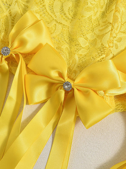 3D Butterfly Print Loose Top & Lace Shorts Set