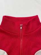 Color Block Half Zip Jumpsuit