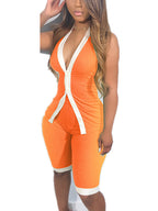 Button Down Tank Crop Top Shorts Sets