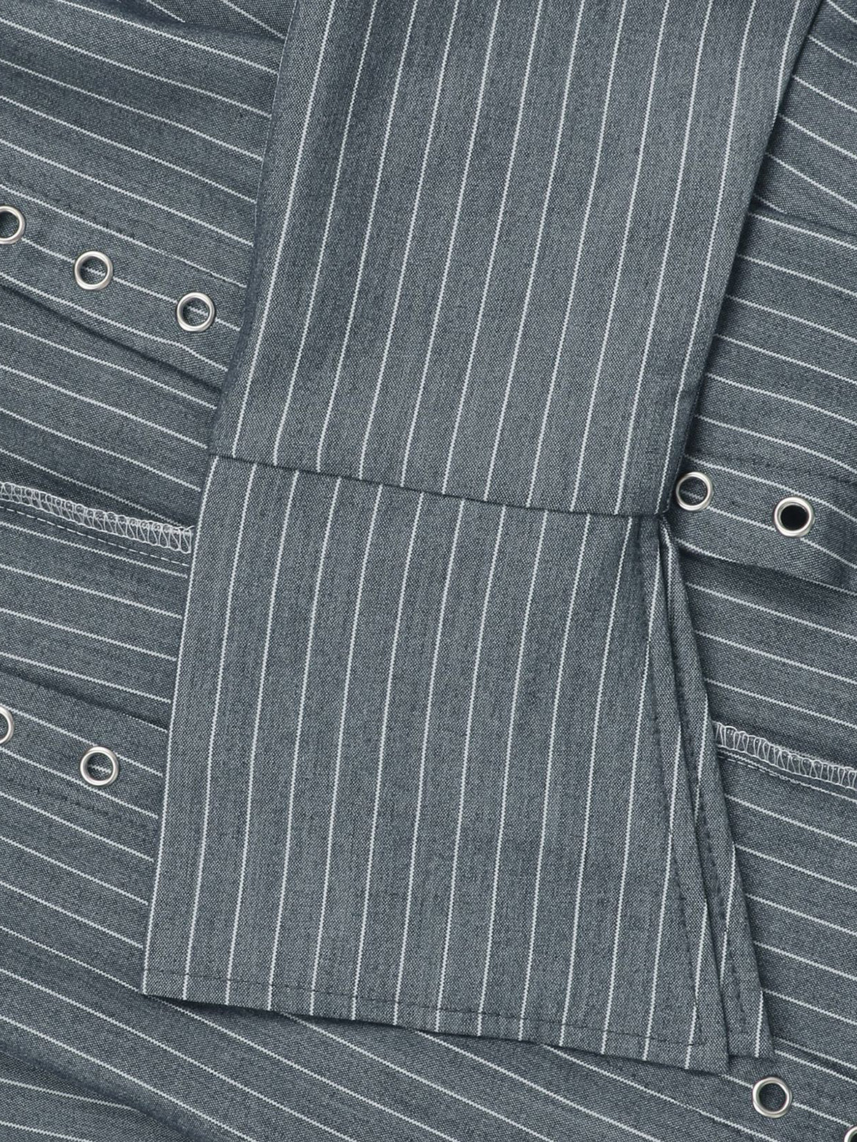 Striped Lace-Up Shirt Shorts Set