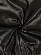 Hooded PU Leather Jacket Shorts Set