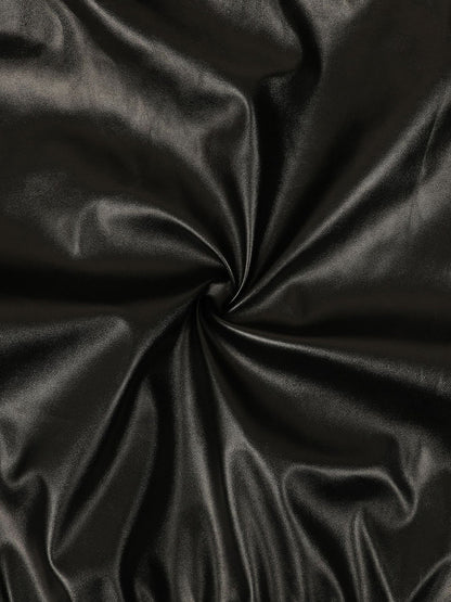 Hooded PU Leather Jacket Shorts Set