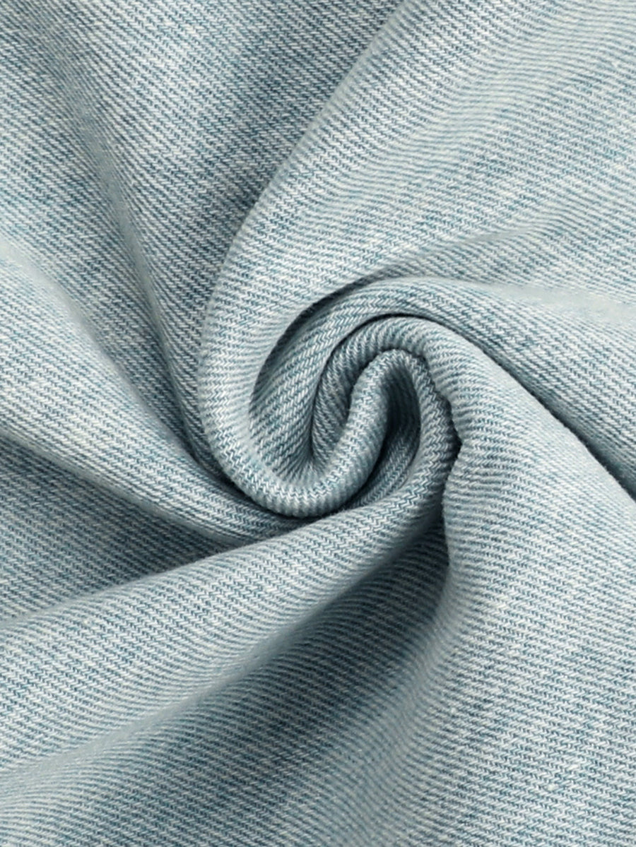 Two Pieces Sleeveless Denim Pants Set