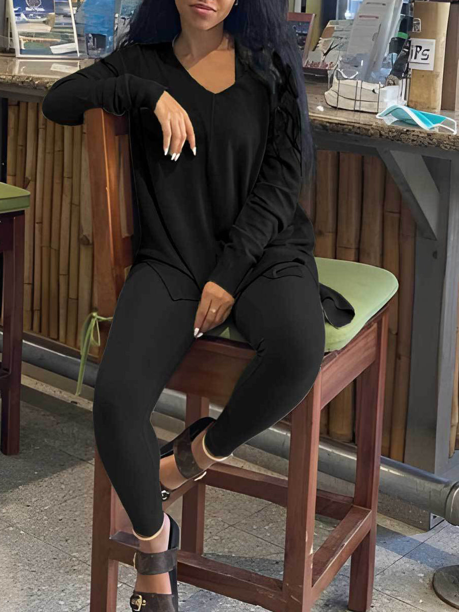 Off Shoulder Top Skinny Pants Set