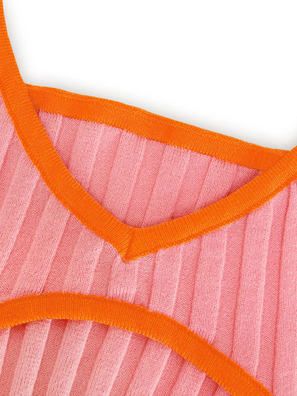 Vestidos midi sin mangas de punto sin espalda