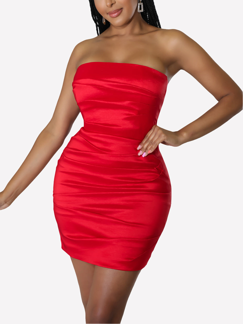 Strapless Bow Mini Dress