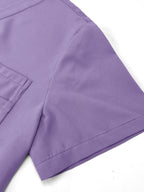 Solid Color Top Straight Leg Pants Set
