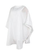 Solid Chiffon Cape Overlay Dress