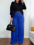 High Waist Straight Leg Pants