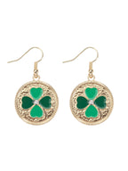 St Patrick's Day Clover Beer Earrings