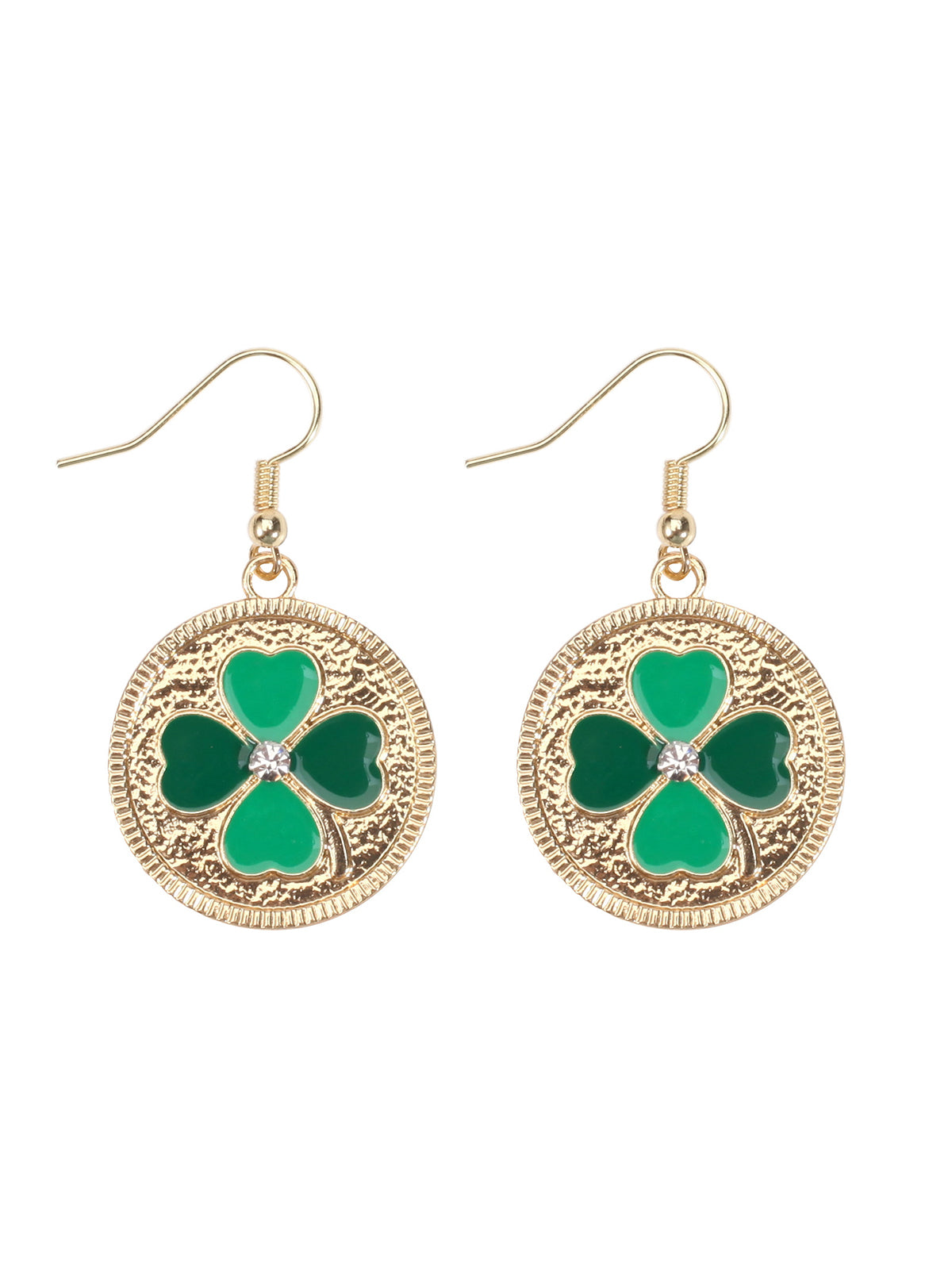 St Patrick's Day Clover Beer Earrings