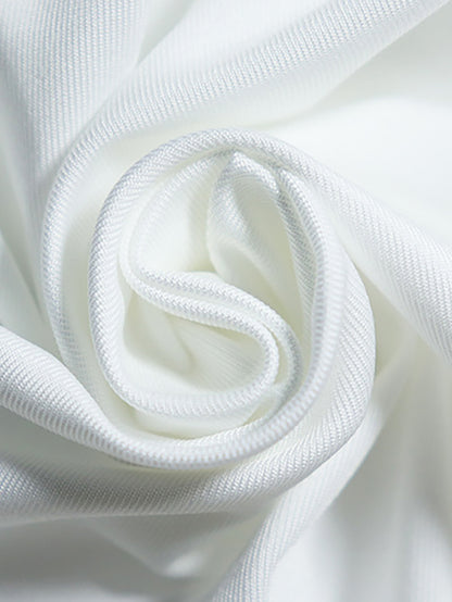 Elegant Halter Neck Solid Color Dress